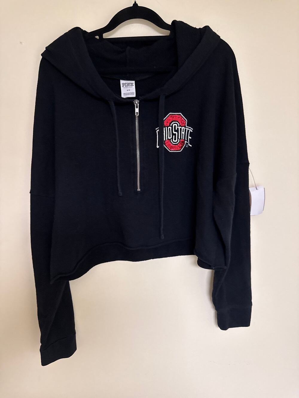 Ohio State Buckeyes half zip hoodie
made by PINK